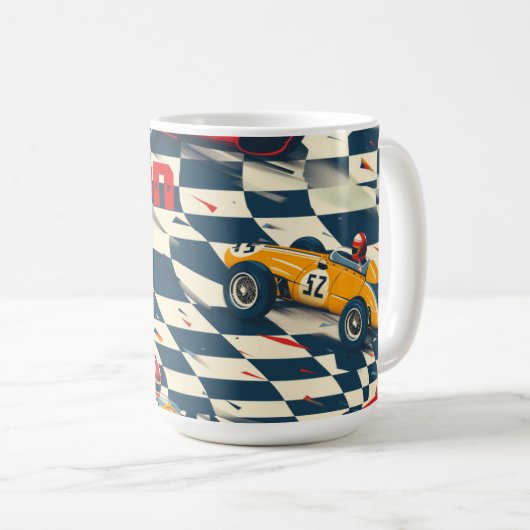Race Car Themed Coffee Mug (Devant droit)