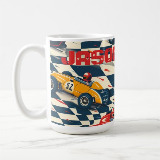 Race Car Themed Coffee Mug (Gauche)