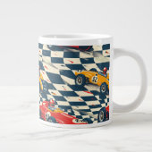 Race Car Themed Coffee Mug Extra Grote Beker (Rechts)