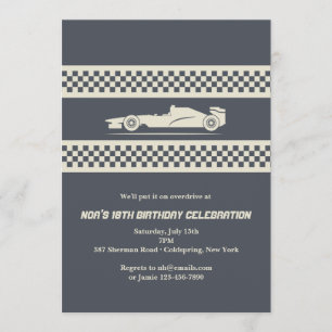 Race Car Uitnodiging