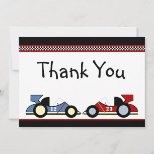 Race Cars Baby shower/BirthdayInvitations Kaart
