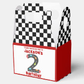 Race Cars Second Birthday Kinder Party Bedankdoosjes (Geopend)