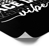 Race Day Vibes geruit Coquette Bow Car Racing M Poster (Hoek)