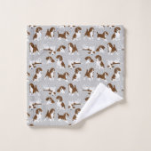 race de chien beagle - gris (Gant de toilette)