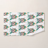 Race de chien Corgi Noël (Serviette à main)