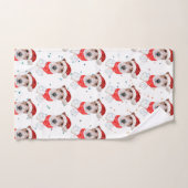 Race de chien Wire Fox Terrier Étoiles de Noël (Serviette à main)