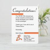 Race Director - Medal Winner Letter Bedankkaart (Staand voorkant)