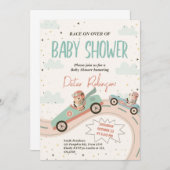 Race Fast Car Baby shower Invitation (Devant / Derrière)