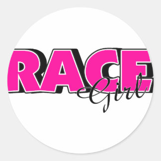 Race Girl Ronde Sticker