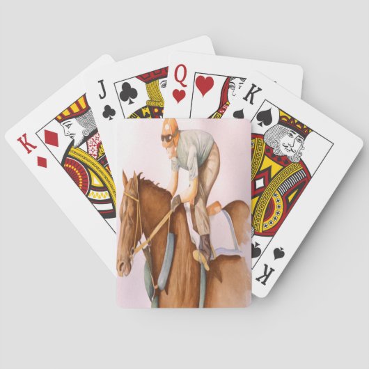 Race Horse en Jockey Pokerkaarten (Achterkant)