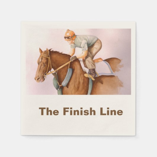 Race Horse en Jockey Servet (Voorkant)