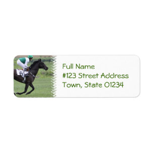 Race Horse Galloping Mailing Labels