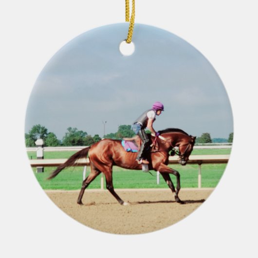 Race Horse Keramisch Ornament (Voorkant)