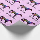 Race Horse Personalized Cadeaupapier (Hoek)