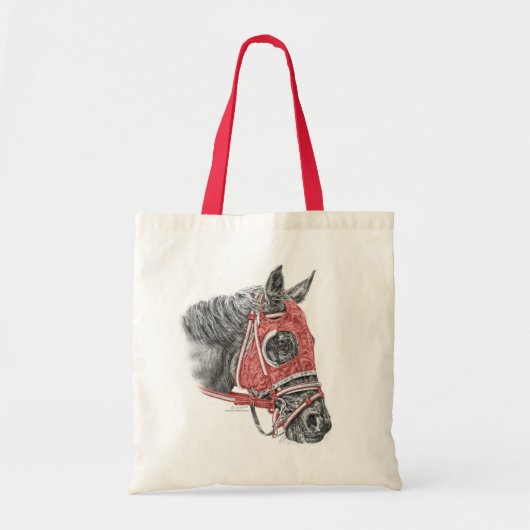 Race Horse Portrait Silks Tote Bag (Voorkant)