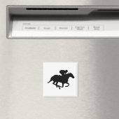 Race Horse Silhouette Magneet (Insitu (Vaatwasser))
