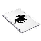 Race Horse Silhouette Notitieboek (Rechterzijde)