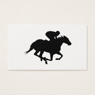 Race Horse Silhouette Visitekaartjes