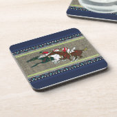 Race Horses Beverage Coaster Bier Onderzetter (Linkerzijde)