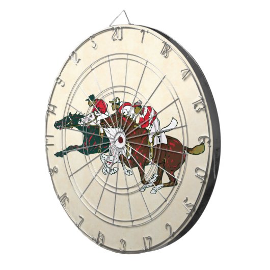 Race Horses Dart Board Dartbord (Voorkant Rechts)