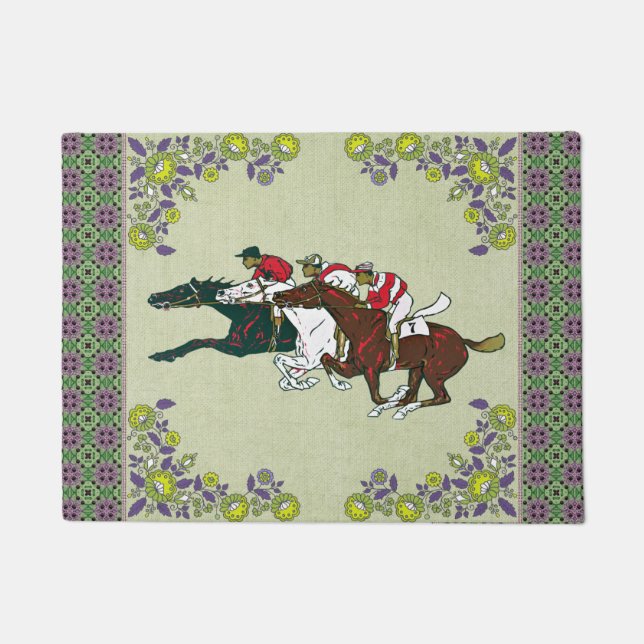 Race Horses Doormat Deurmat (Voorkant)