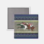 Race Horses Fridge Magnet Magneet (Voorkant / Achterkant)