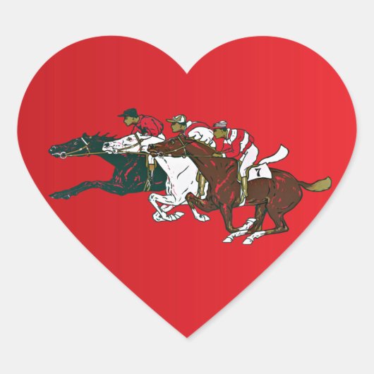 Race Horses Sticker (Voorkant)