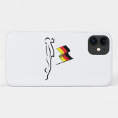 Race-lijntekening met Duitse vlag Case-Mate iPhone Case (Achterkant (horizontaal))
