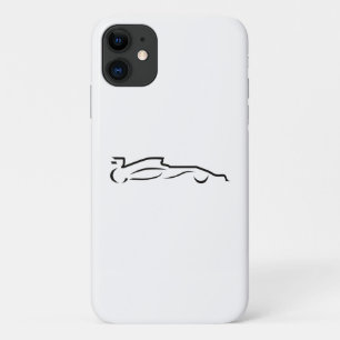 Race Line Drawing Silhouette iPhone 11 Hoesje