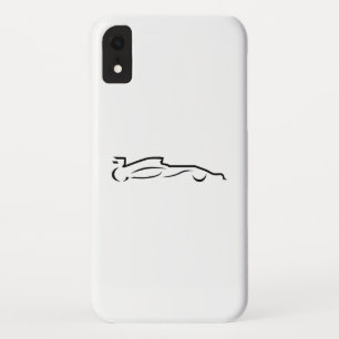 Race Line Drawing Silhouette iPhone XR Hoesje