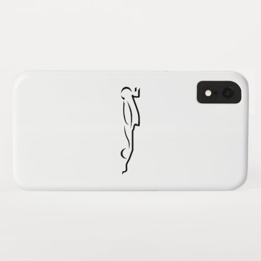 Race Line Drawing Silhouette Case-Mate iPhone Case (Achterkant (horizontaal))