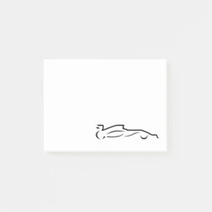 Race Line Drawing Silhouette Post-it® Notes