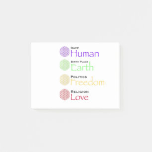 Race: Menselijke geboorteplaats: Grondpolitiek: vr Post-it® Notes