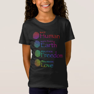 Race: Menselijke geboorteplaats: Grondpolitiek: vr T-shirt
