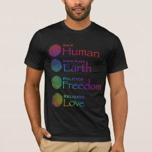 Race: Menselijke geboorteplaats: Grondpolitiek: vr T-shirt