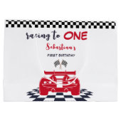 Race naar de eerste verjaardag van de kinderen groot cadeauzakje (Achterkant)