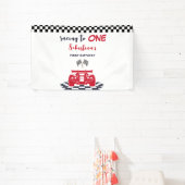 Race naar de eerste verjaardag van de kinderen spandoek (Insitu)