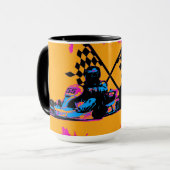 Race naar Finish - Go Kart Racers Mok (Voorkant links)