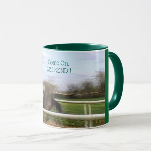 Race naar het weekend mok (Voorkant rechts)