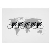 Race nr. 3 zwart op wit perfect poster (Voorkant)