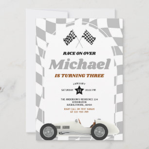 Race op Over Retro 70's Race Auto Elke Leeftijd Ve Kaart