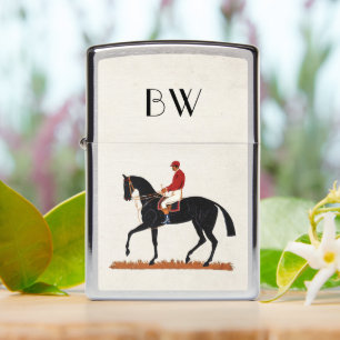 Race Paard Derby Jockey Monogram Stijl