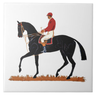 Race Paard Derby Jockey Stijl Tegeltje