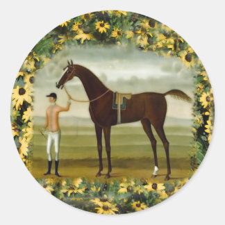 Race paard en jockey sticker