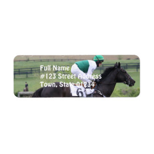 Race Paard Galloping Mailing Labels