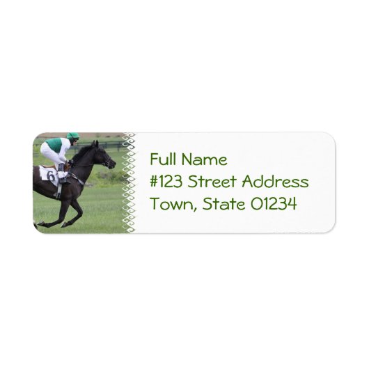 Race Paard Galloping Mailing Labels (Voorkant)