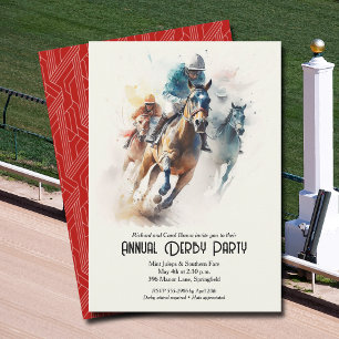 Race Paarden Derby Party Kaart
