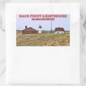 Race Point Lighthouse, Cape Cod, Massachusetts Rechthoekige Sticker (Tas)