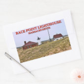 Race Point Lighthouse, Cape Cod, Massachusetts Rechthoekige Sticker (Envelop)