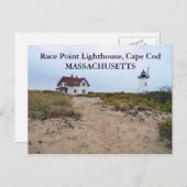 Race Point Lighthouse, Massachusetts Briefkaart (Voorkant / Achterkant)